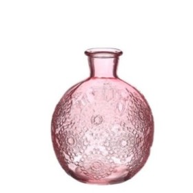 CRISTAL BOTELLA BOLOGNA rosa clar d9.5 h12cm