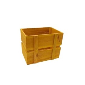 CAJAS MADERA M AMARILLA 32X23X25cm