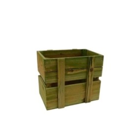 CAJA MADERA S VERDE 26x18x22cm