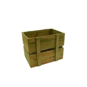 CAJA MADERA M VERDE 32x23x25cm