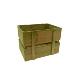 CAJA MADERA L VERDE 38x28x28cm