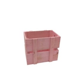 CAIXA FUSTA S ROSA 26x18x22cm