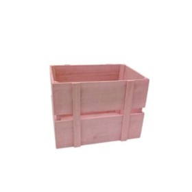 CAIXA FUSTA L ROSA 38x28x28cm