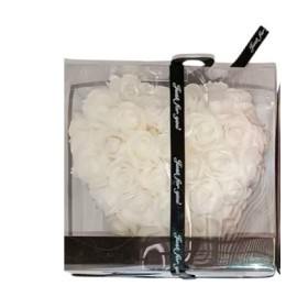 COR ROSES FOAM BLANC H16cm  UNITAT