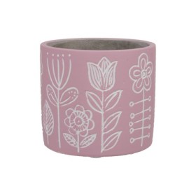 CERAMICA CEMENTO FLORES D12x11 ROSA