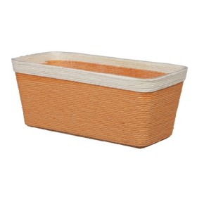 MACETA RECTANGULAR NARANJA PAPEL D24.5x12x10cm