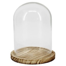 CRISTAL CAMPANA BASE MADERA D10/11.5 H13.5/14.5